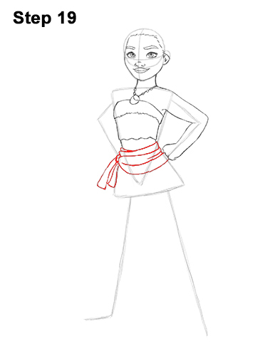 Moana Disney Drawing 19 Draw Moana Full Body Disney 19