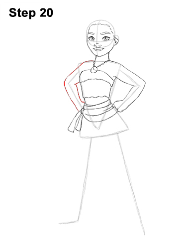 Moana Disney Drawing 20 Draw Moana Full Body Disney 20
