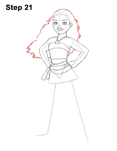Moana Disney Drawing 21 Draw Moana Full Body Disney 21