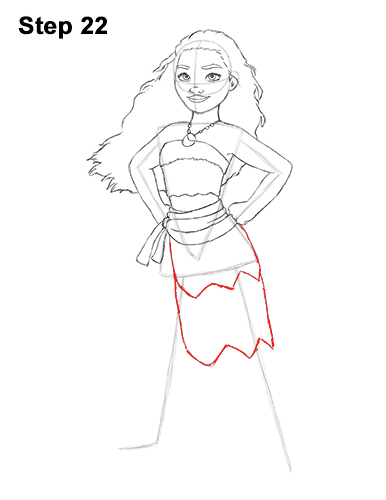 Moana Disney Drawing 22 Draw Moana Full Body Disney 22