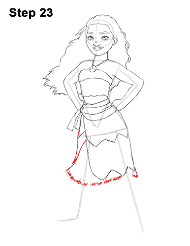 Moana Disney Drawing 23 Draw Moana Full Body Disney 23