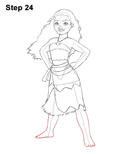 Moana Disney Drawing 24 Draw Moana Full Body Disney 24