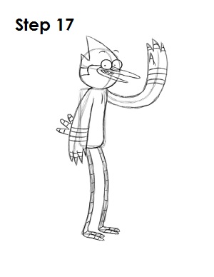 How to Draw Mordecai Step 17 Draw Mordecai Step 17