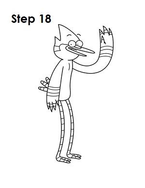 How to Draw Mordecai Step 18 Draw Mordecai Step 18
