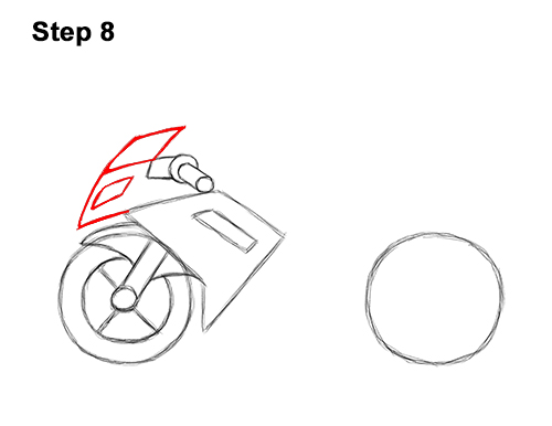 How to Draw Cartoon Sport Bike Motorcycle 8