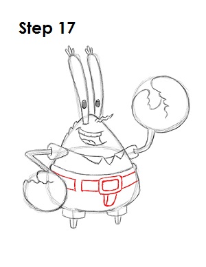 Draw Mr Krabs 17
