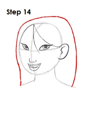 How to Draw Mulan Step 14 Draw Mulan Step 14