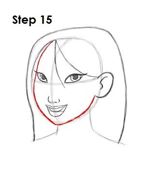 How to Draw Mulan Step 15 Draw Mulan Step 15