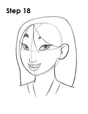 How to Draw Mulan Step 18 Draw Mulan Step 18