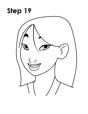How to Draw Mulan Step 19 Draw Mulan Step 19