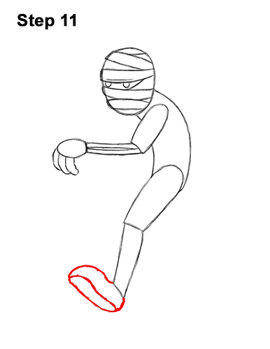 How to Draw Cartoon Mummy Halloween 11