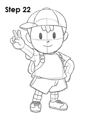 Ness Super Smash Brothers 22 Draw Ness 22