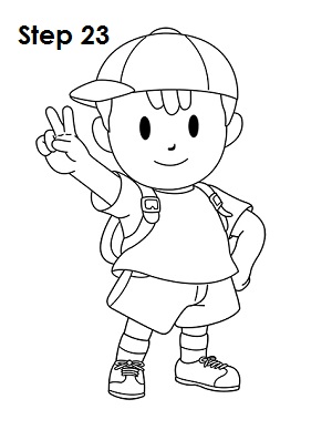 Ness Super Smash Brothers 23 Draw Ness 23