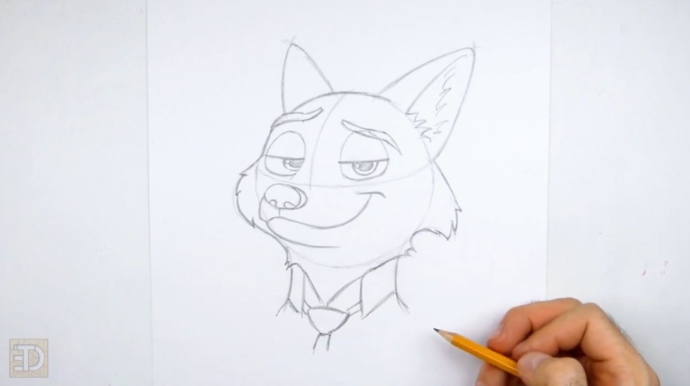 How to Draw Zootopia Nick Wilde Face Details