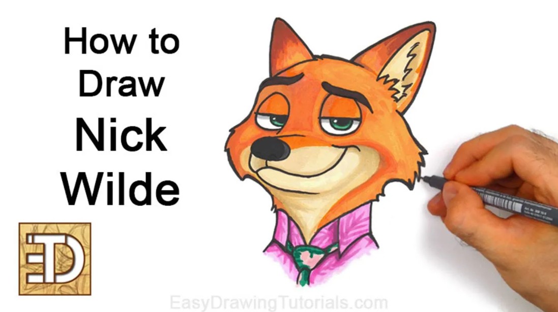 How to Draw Zootopia Nick Wilde Final Color