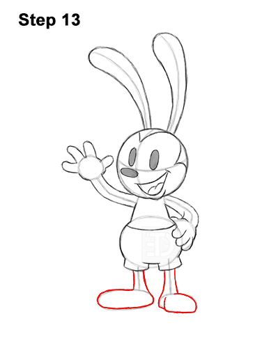 How to Draw Oswald the Lucky Rabbit Disney 13