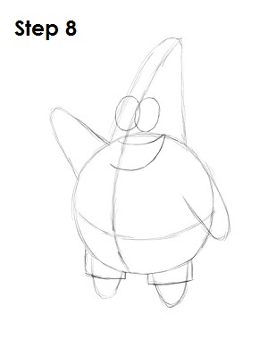 Draw Patrick Star Step 8