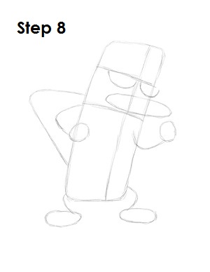 Draw Perry the Platypus Step 8