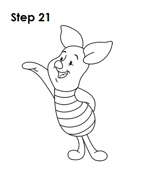 How to Draw Piglet Step 21 Draw Piglet Step 21