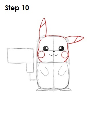 Draw Pikachu Step 10 Draw Pikachu Step 10