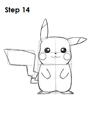 Draw Pikachu Step 14 Draw Pikachu Step 14