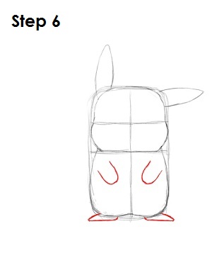 Draw Pikachu Step 6 Draw Pikachu Step 6