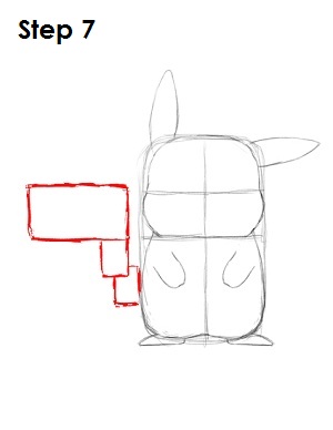 Draw Pikachu Step 7 Draw Pikachu Step 7