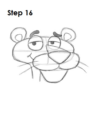 How to Draw Pink Panther Step 16 Draw Pink Panther Step 16