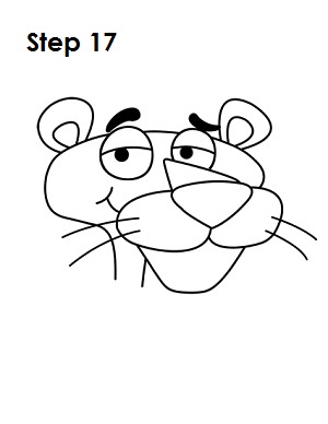 How to Draw Pink Panther Step 17 Draw Pink Panther Step 17