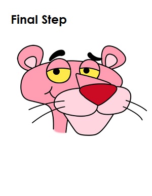 How to Draw Pink Panther Final Step Draw Pink Panther Final Step