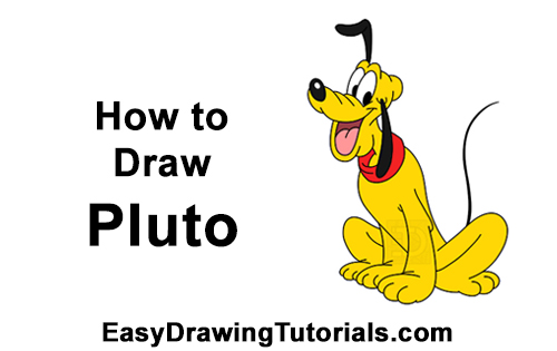 Draw Pluto Dog Full Body Sitting How to Draw Pluto Dog Disney Full Body