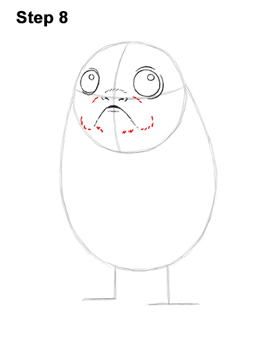 How to Draw Cute Porg Star Wars Episode VIII Last Jedi 8