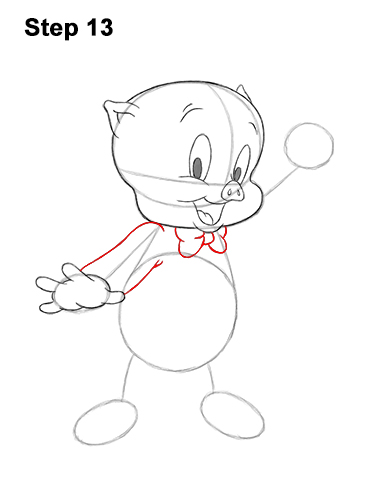 How to Draw Porky Pig Full Body Looney Tunes 13