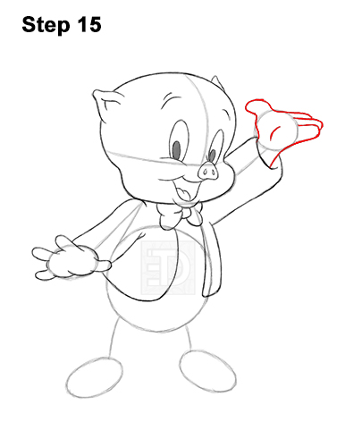 How to Draw Porky Pig Full Body Looney Tunes 15