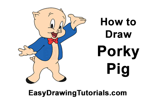 Draw Porky Pig Full Body How to Draw Porky Pig Full Body Looney Tunes