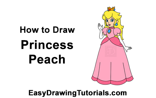 How to Draw Princess Peach Full Body Nintendo