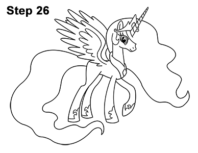 Princess Celestia Drawing 26 Draw Princess Celestia 26