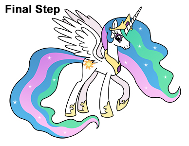 Princess Celestia Drawing Draw Princess Celestia