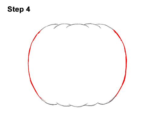 How to Draw a Halloween Pumpkin jack-o-lantern Smiling 4