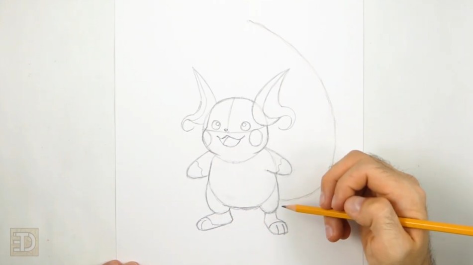 How to Draw Raichu Body Details