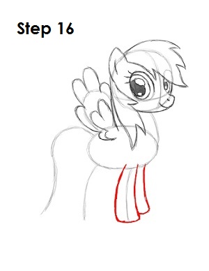 How to Draw Rainbow Dash Step 16