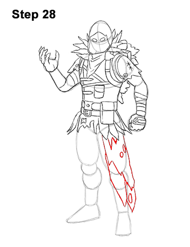 How to Draw Raven Full Body Fortnite Battle Royale 28