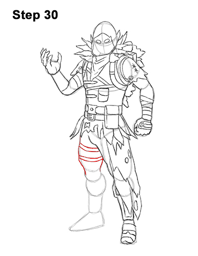 How to Draw Raven Full Body Fortnite Battle Royale 30