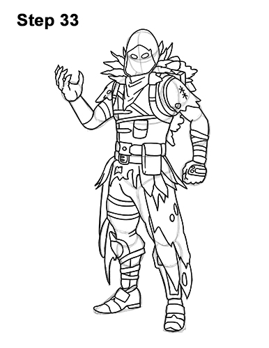 How to Draw Raven Full Body Fortnite Battle Royale 33