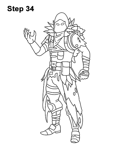 How to Draw Raven Full Body Fortnite Battle Royale 34