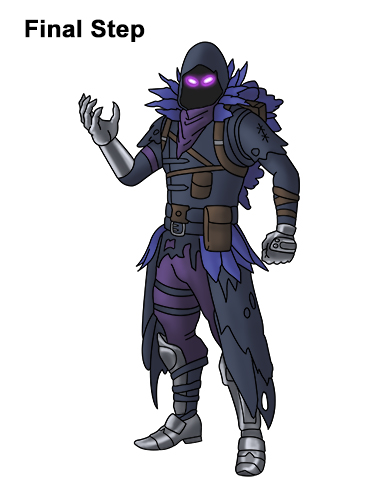 How to Draw Raven Full Body Fortnite Battle Royale