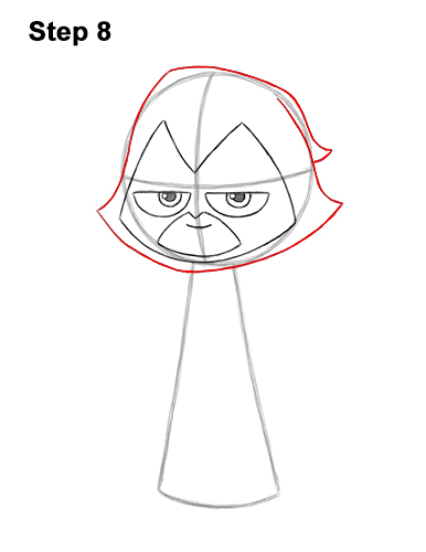 Draw Raven Teen Titans Go 8 How to Draw Raven Teen Titans Go Full Body 8