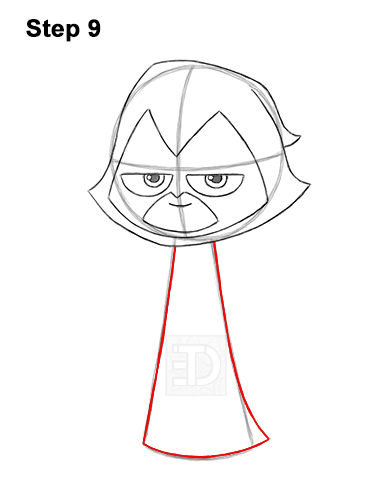 Draw Raven Teen Titans Go 9 How to Draw Raven Teen Titans Go Full Body 9