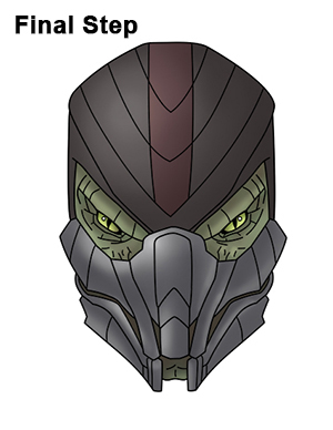 Draw Reptile Mortal Kombat