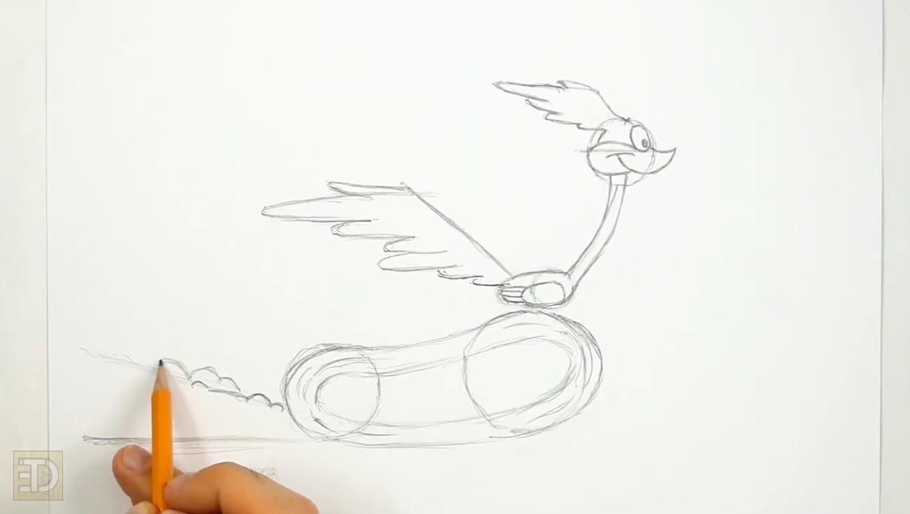 How to Draw Roadrunner Face Details